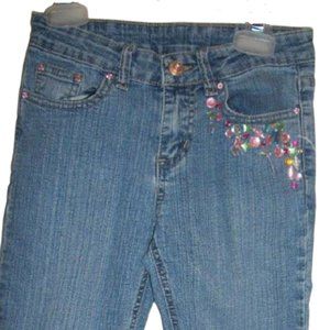 ---  Embellished Cropped Jeans Girl Size 8